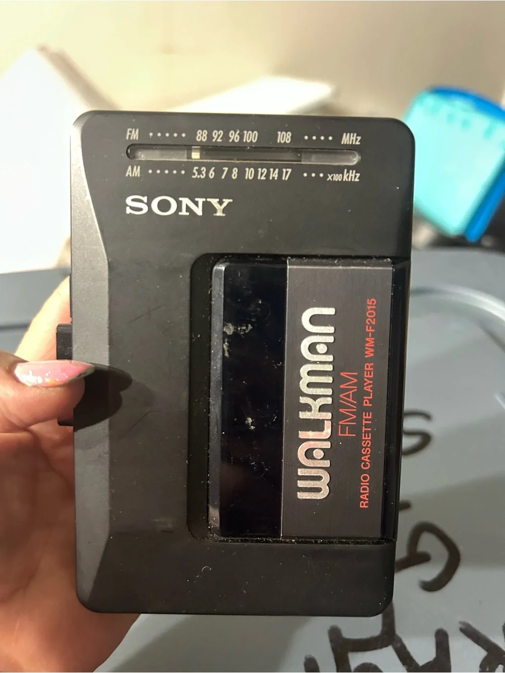 Sony Black Walkman WM-F2015 Portable Radio Cassette Player